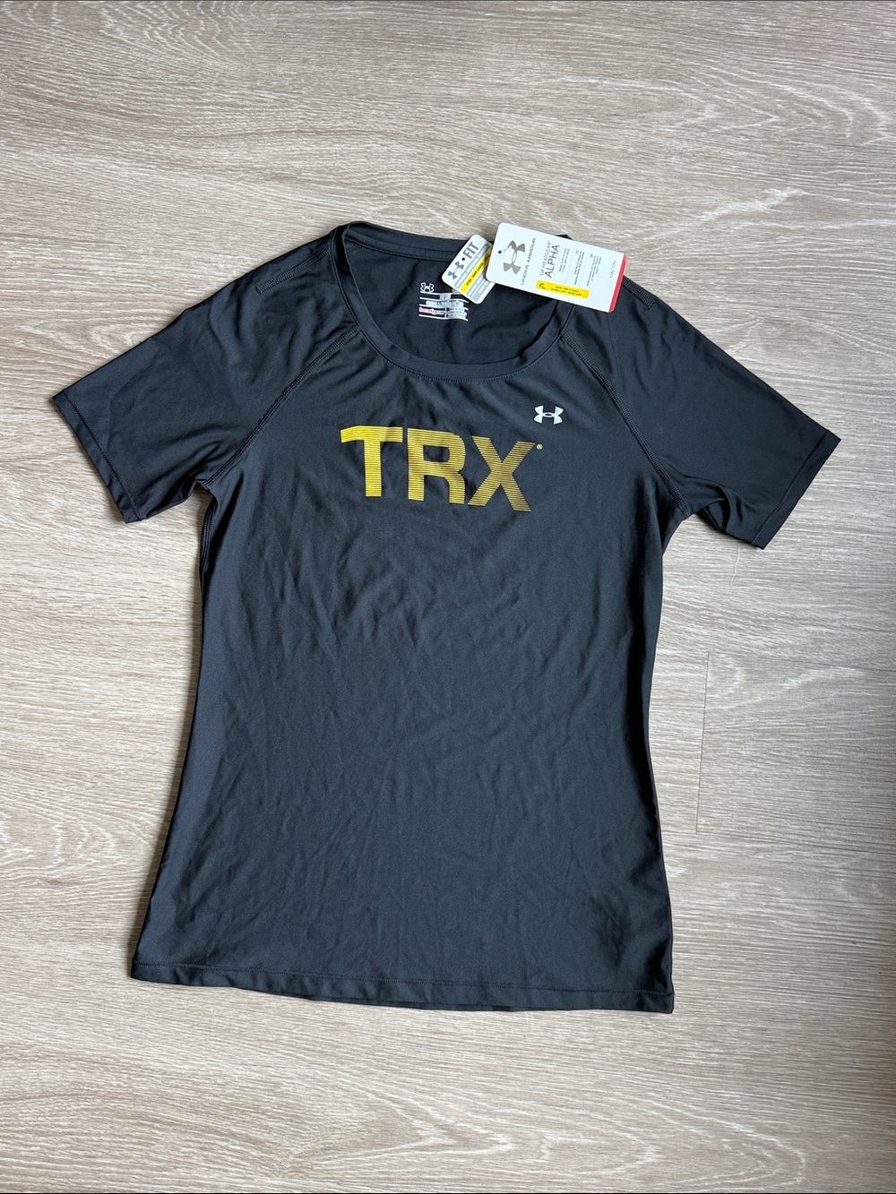 Under Armour UA Heatgear ALPHA Black Short Sleeve TRX Logo Tee